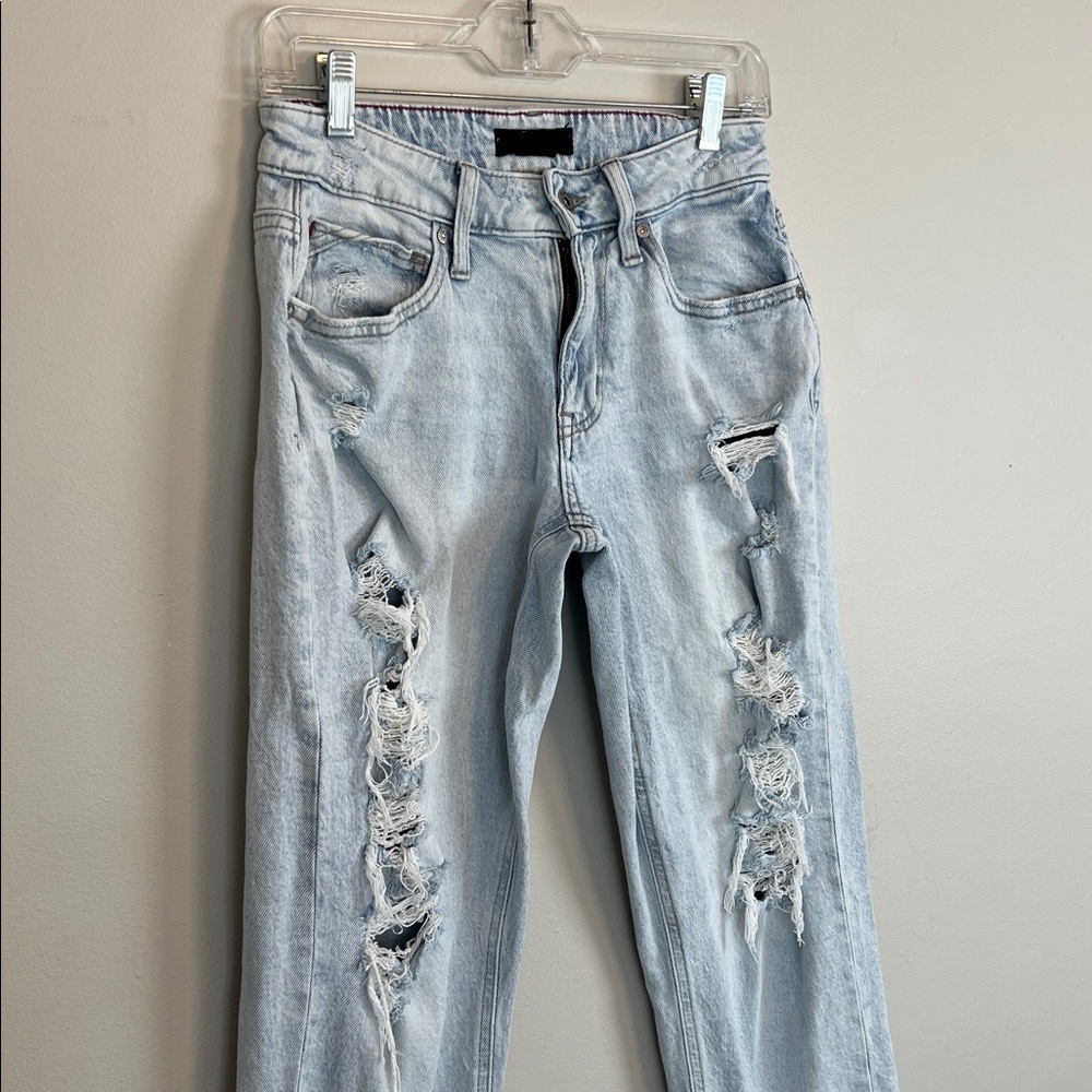 Edgely women’s 4 jeans mid rise cropped distressed relaxed boyfriend - Picture 11 of 16